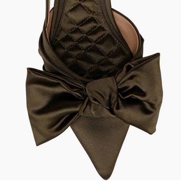 Sam Edelman Treena Bow Plissé Pointed Toe Kitten Heel Sandal - Picture 7 of 16